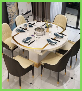 Modern Folding With Induction Cooker Dinner Round Table